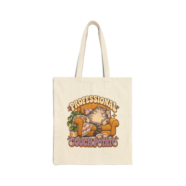 Couch Potato — Custom Pet Portrait Canvas Tote