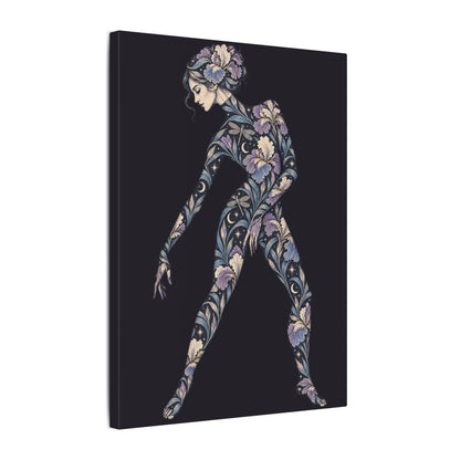 Iris Nocturne Muse — Matte Stretched Canvas