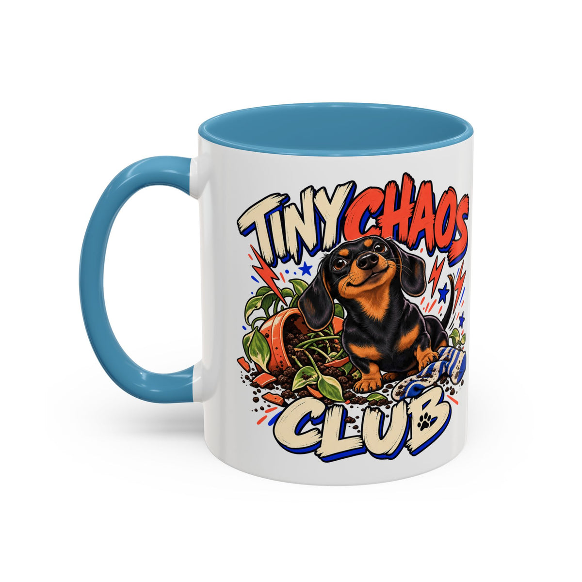 Tiny Chaos Club — Custom Pet Portrait Accent Mug