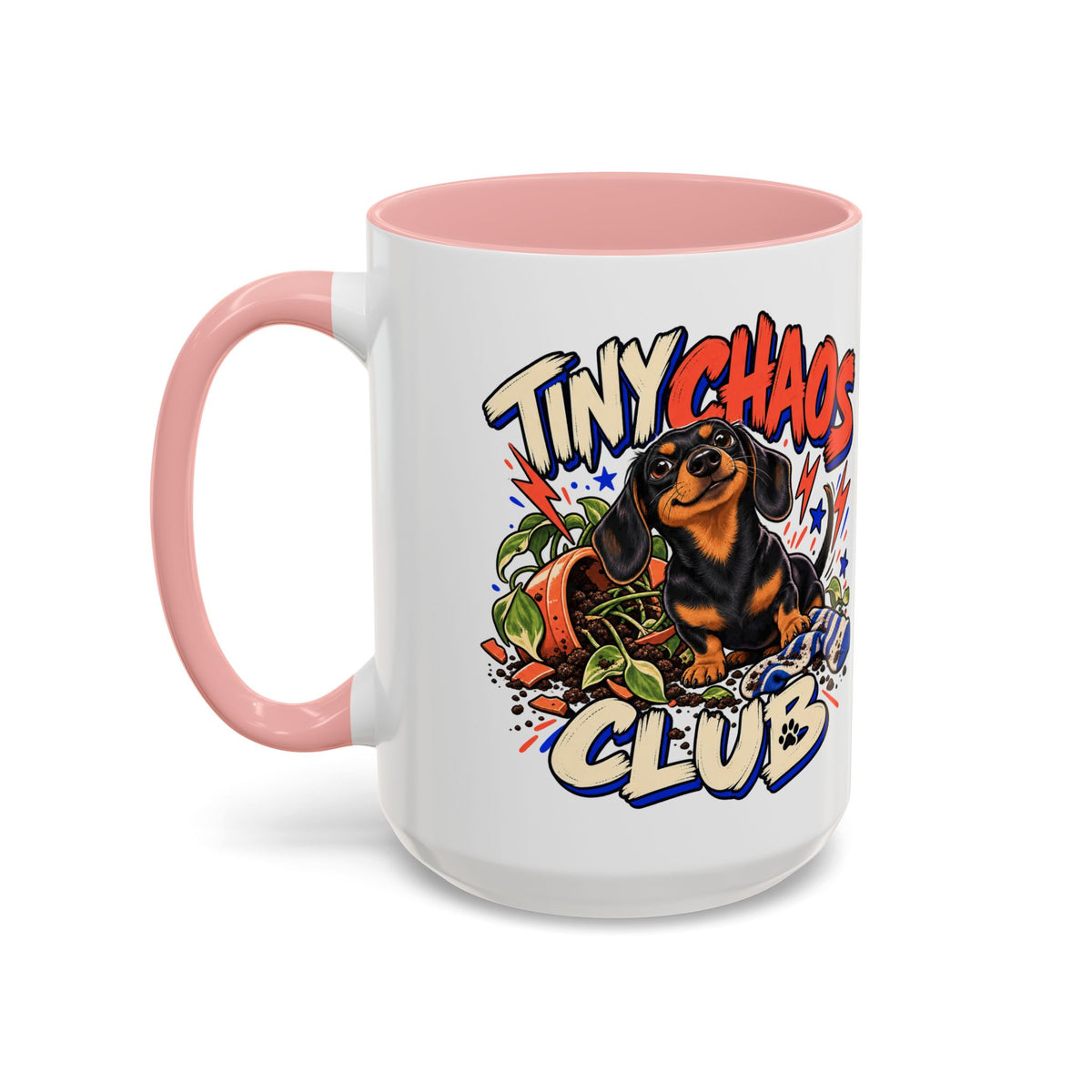 Tiny Chaos Club — Custom Pet Portrait Accent Mug