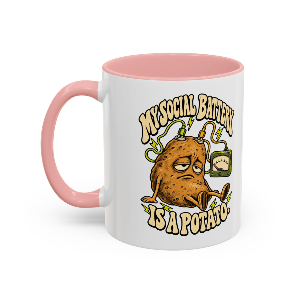 My Social Battery Is a Potato — Accent Mug
