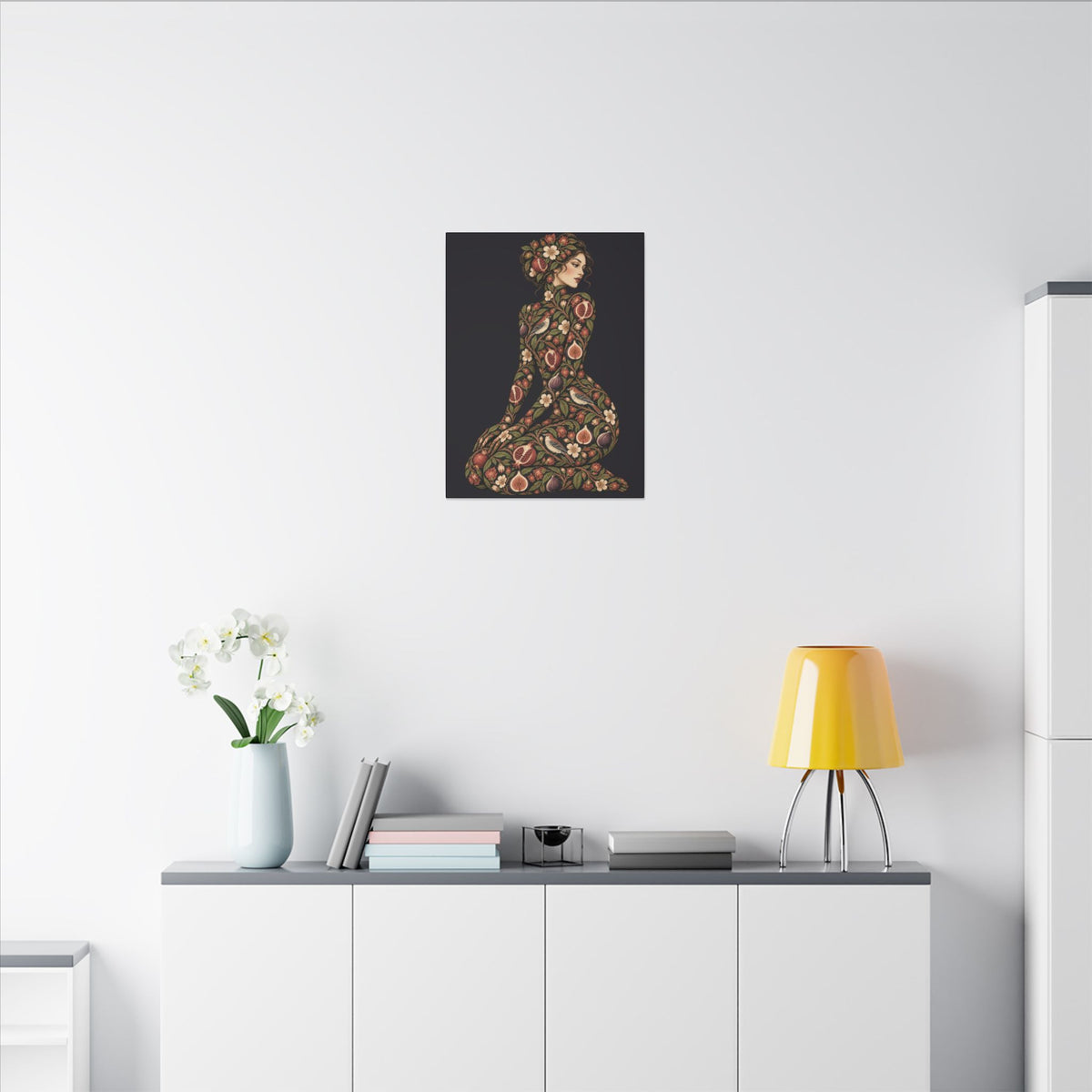Wild Orchard Muse — Matte Stretched Canvas