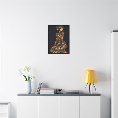 Wild Orchard Muse — Matte Stretched Canvas