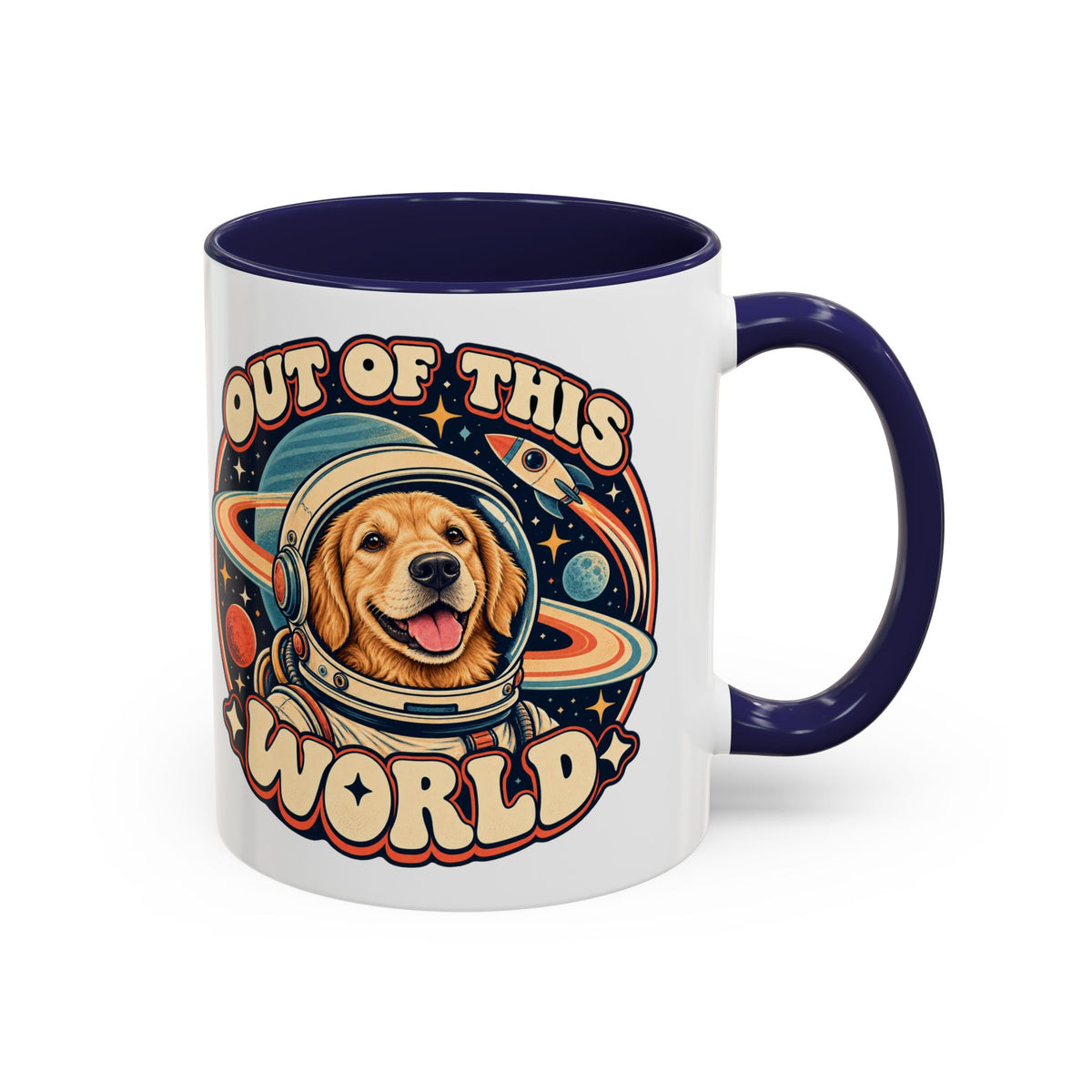 Space Cadet — Custom Pet Portrait Accent Mug