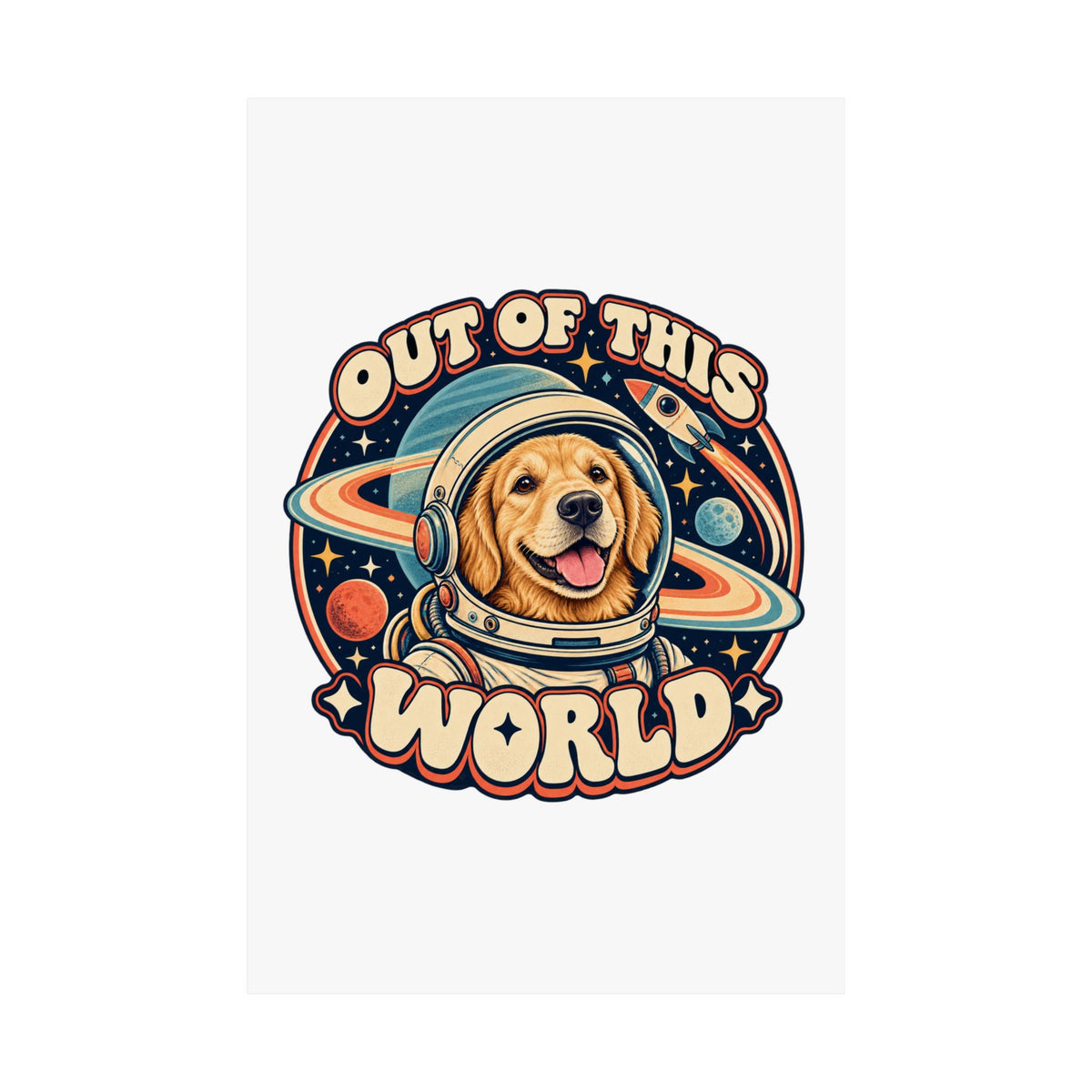 Space Cadet — Custom Pet Portrait Matte Art Print