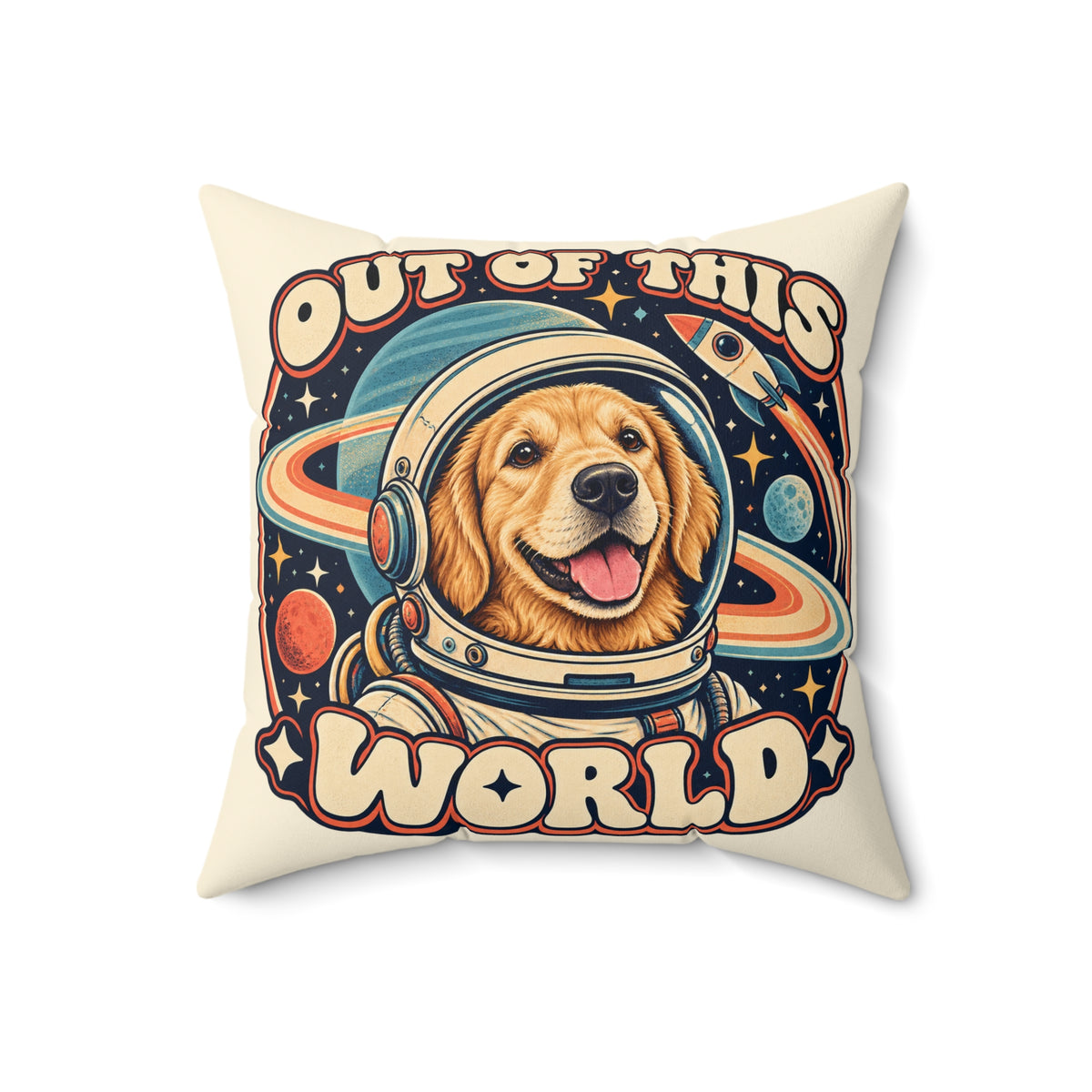 Space Cadet — Custom Pet Portrait Portrait Pillow