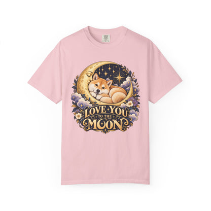 Love You to the Moon — Custom Pet Portrait Premium Tee