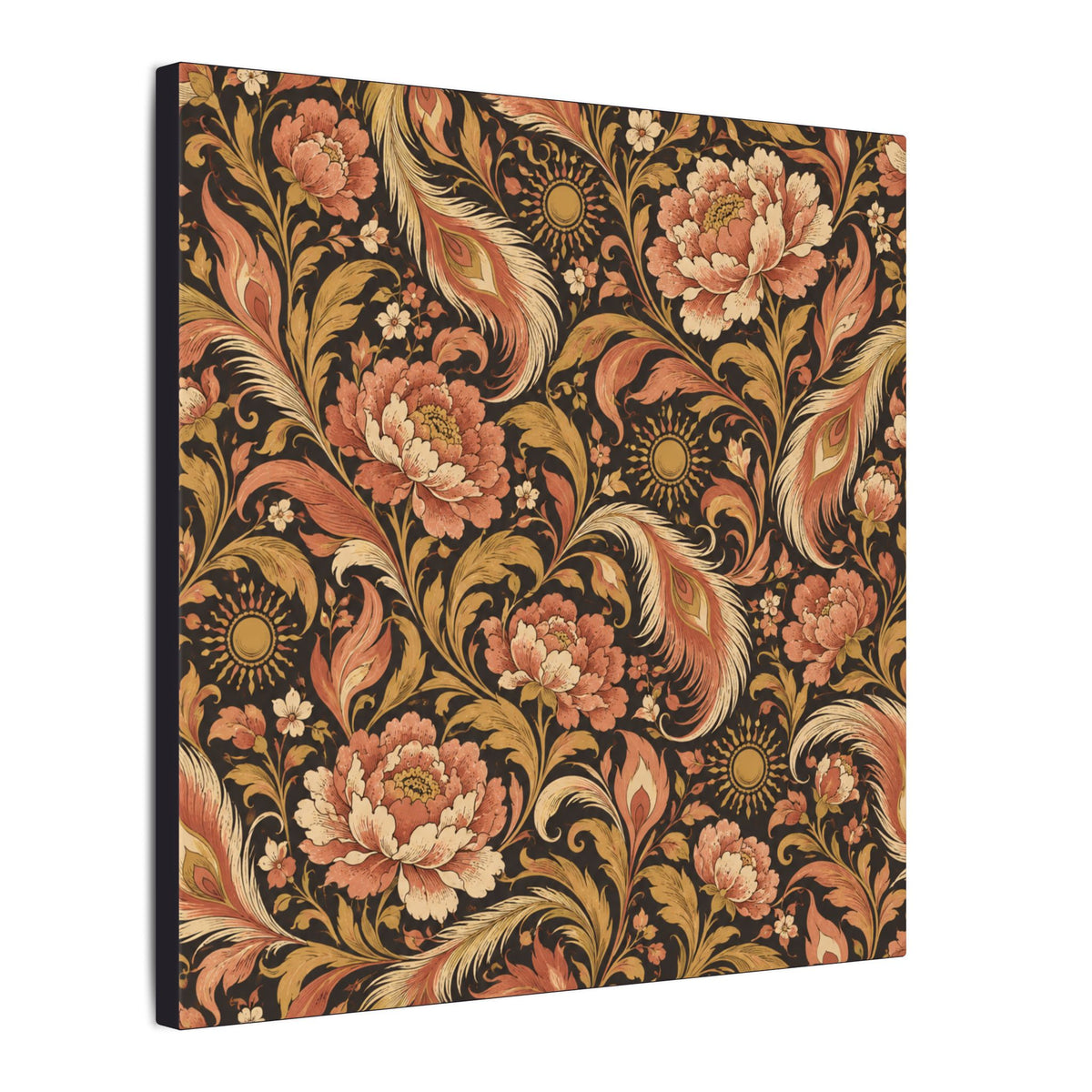 Phoenix Petals Pattern — Matte Stretched Canvas