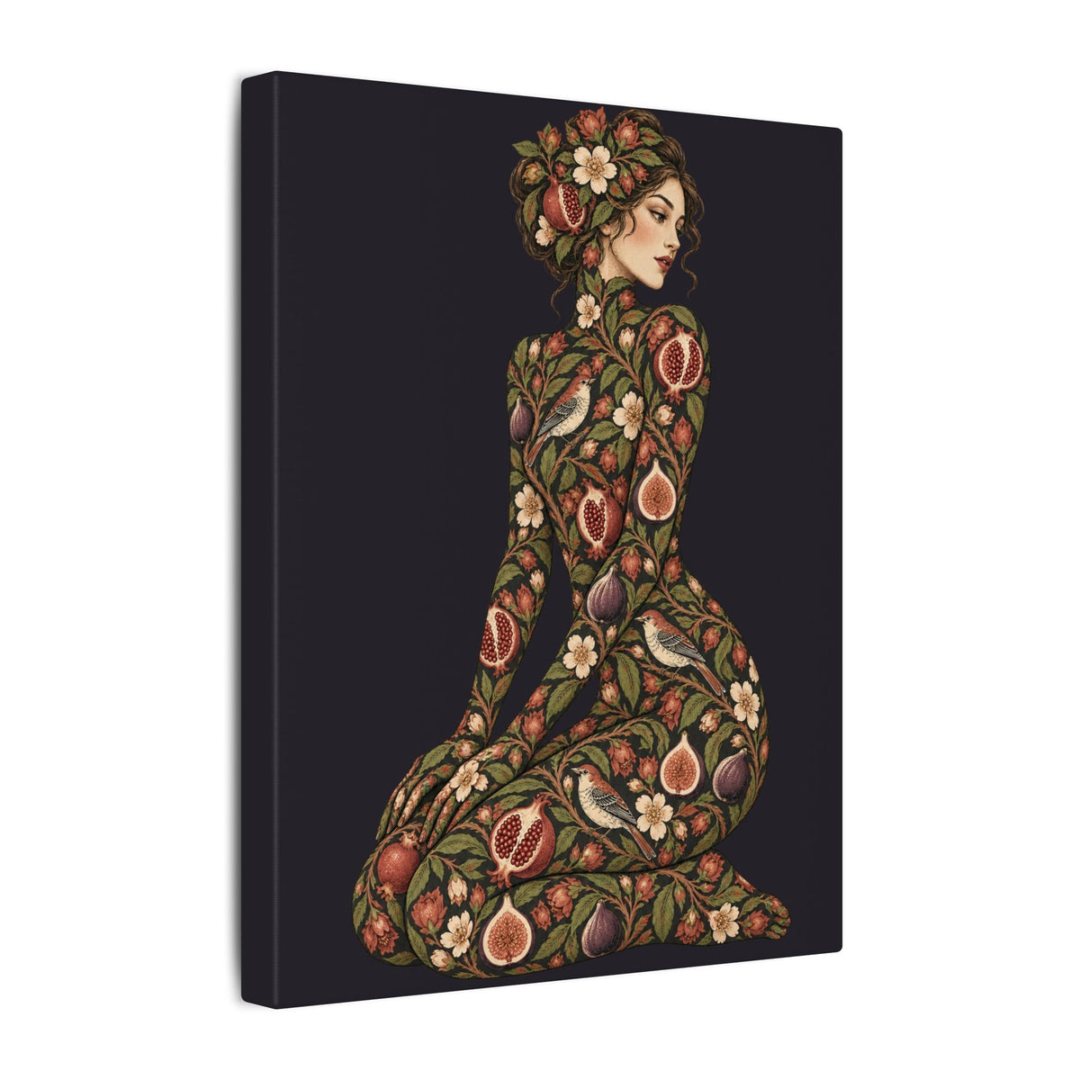 Wild Orchard Muse — Matte Stretched Canvas