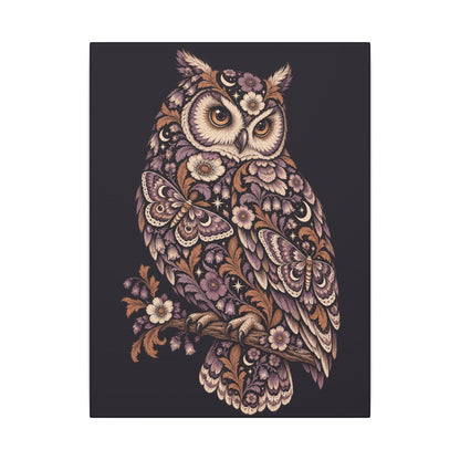 Velvet Sentinel — Matte Stretched Canvas