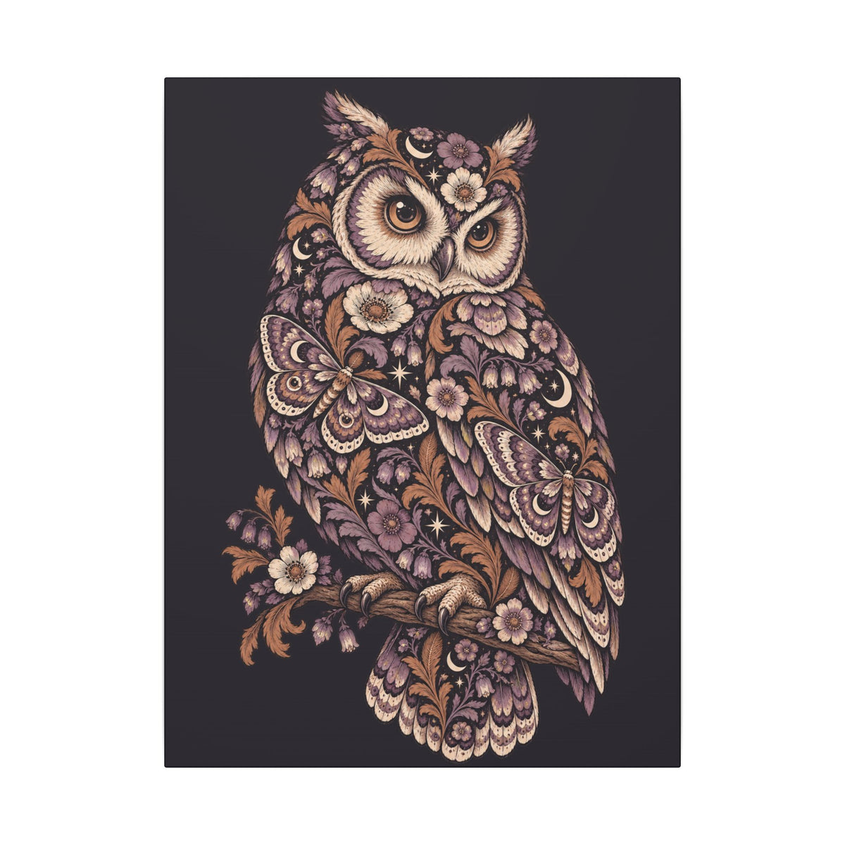 Velvet Sentinel — Matte Stretched Canvas