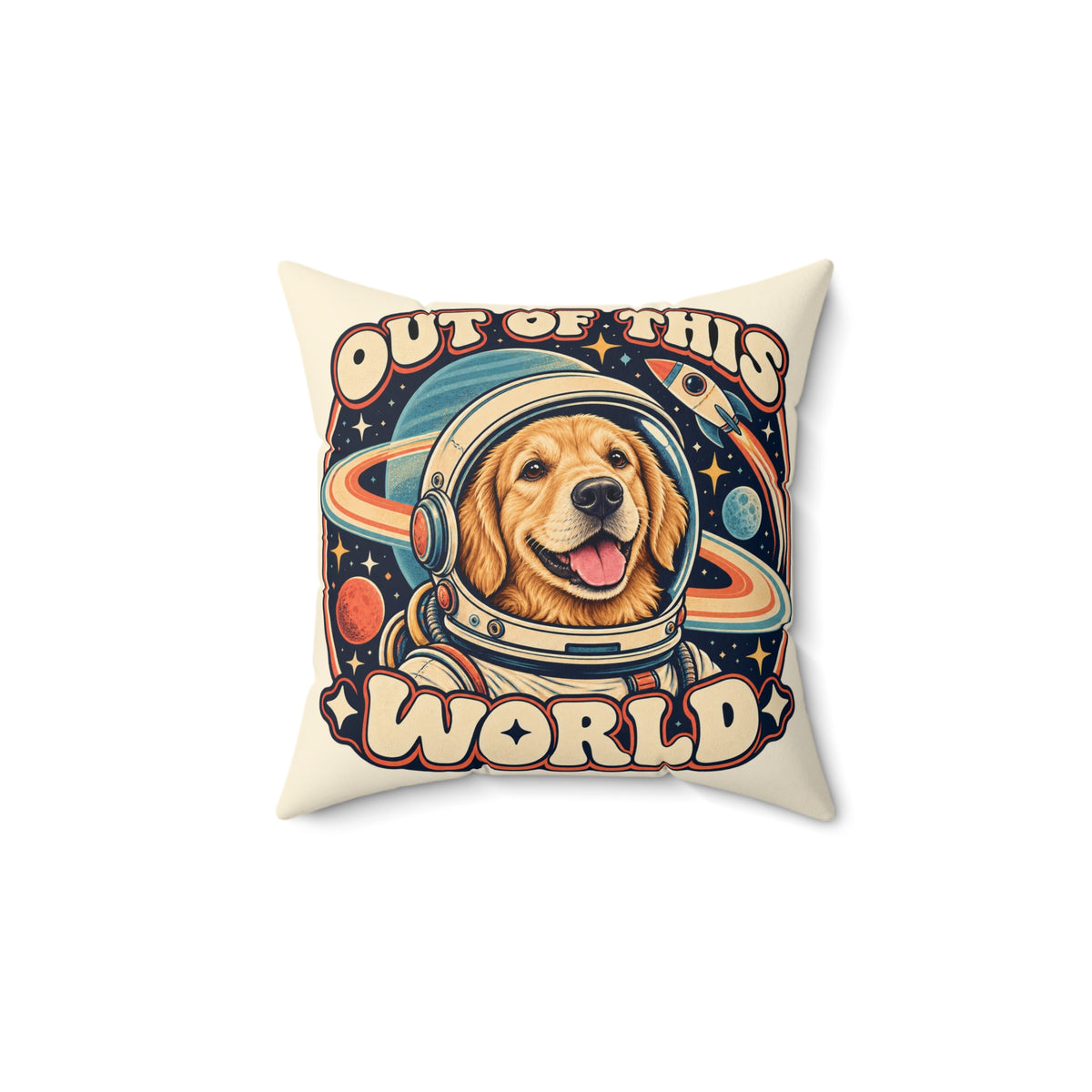 Space Cadet — Custom Pet Portrait Portrait Pillow