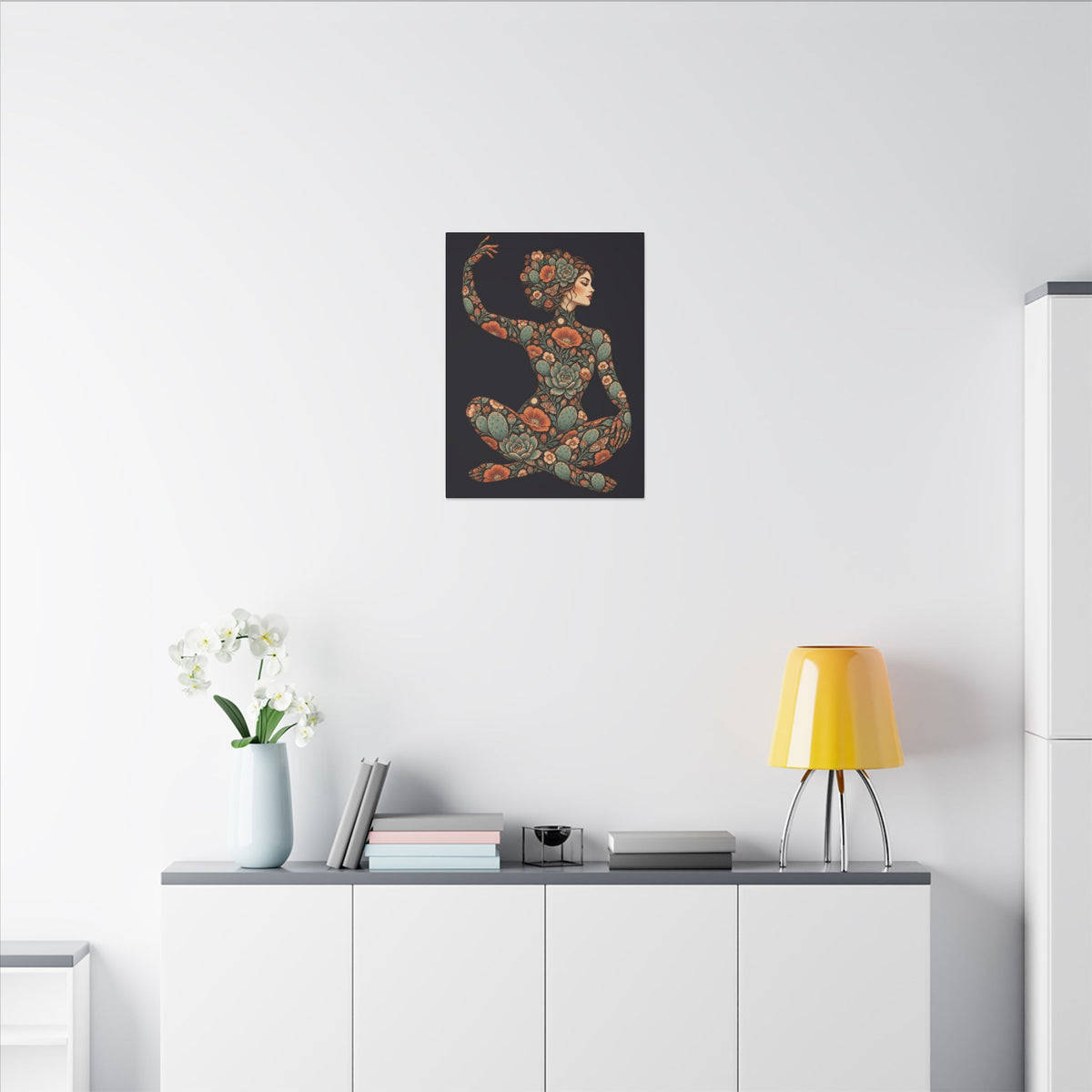 Desert Afterglow Muse — Matte Stretched Canvas