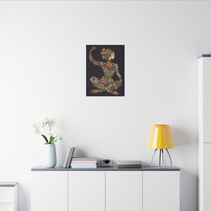Desert Afterglow Muse — Matte Stretched Canvas