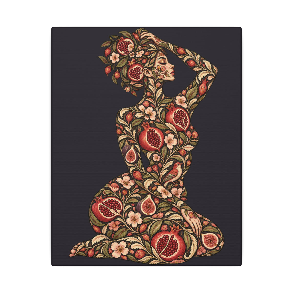 Wild Orchard Reverie — Matte Stretched Canvas