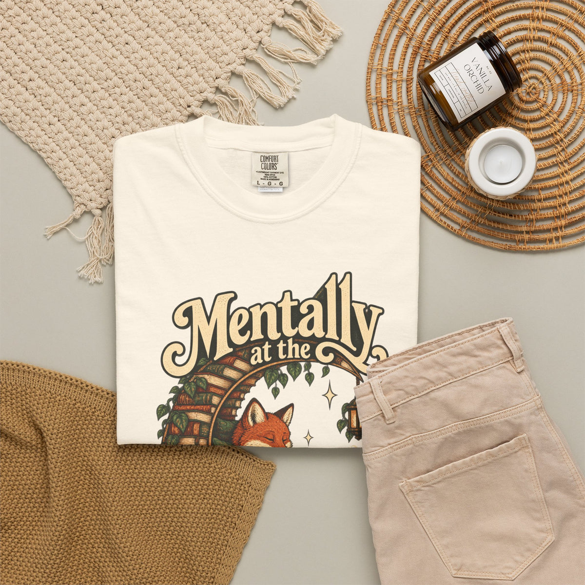 Mentally at the Bookstore — Garment-Dyed Tee