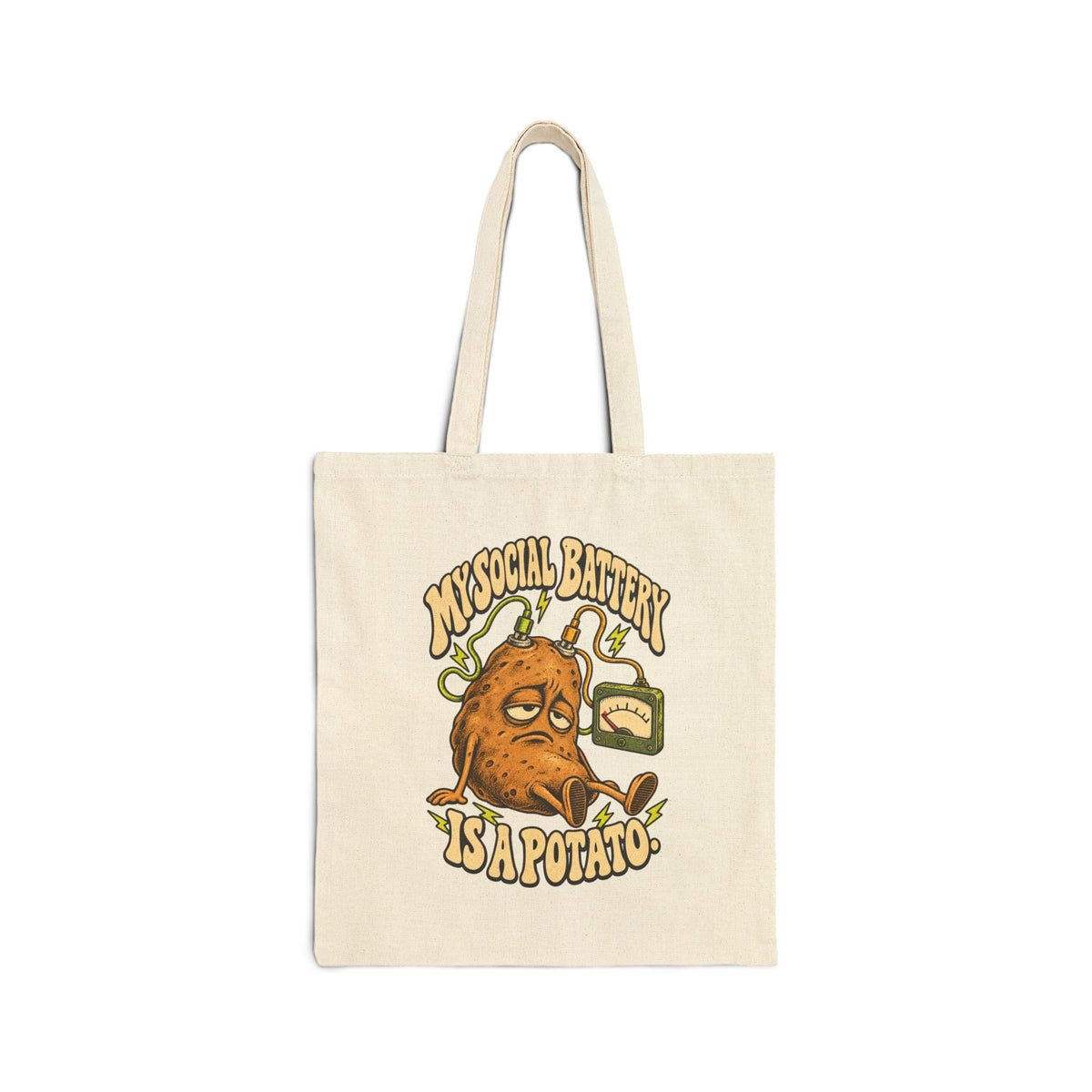 My Social Battery Is a Potato — Canvas Tote