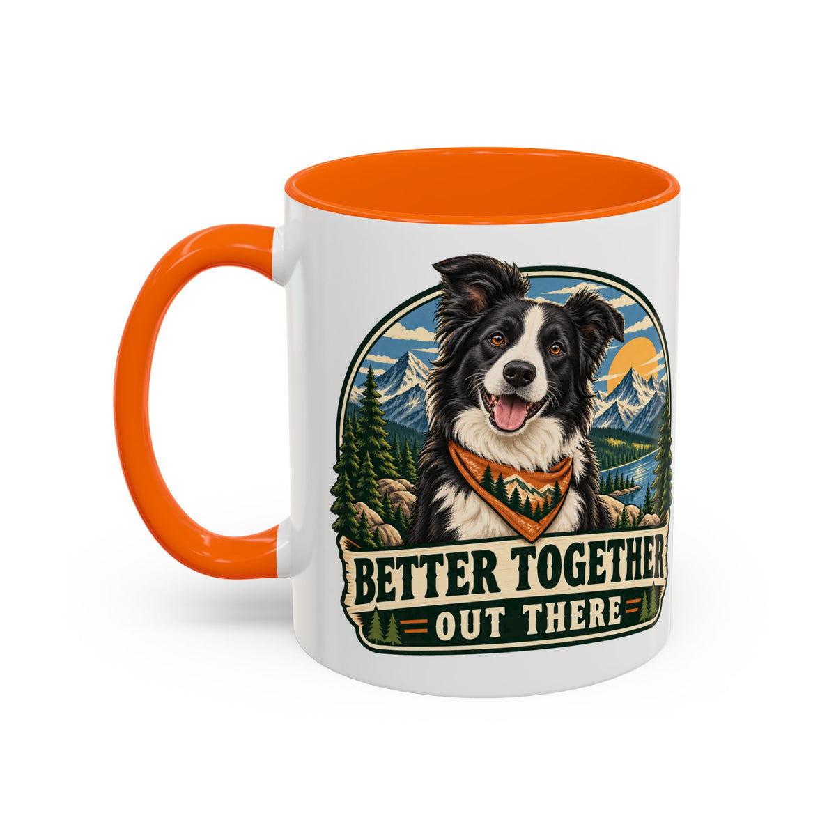 Adventure Buddy — Custom Pet Portrait Accent Mug