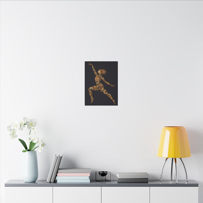Solar Scroll Muse — Matte Stretched Canvas