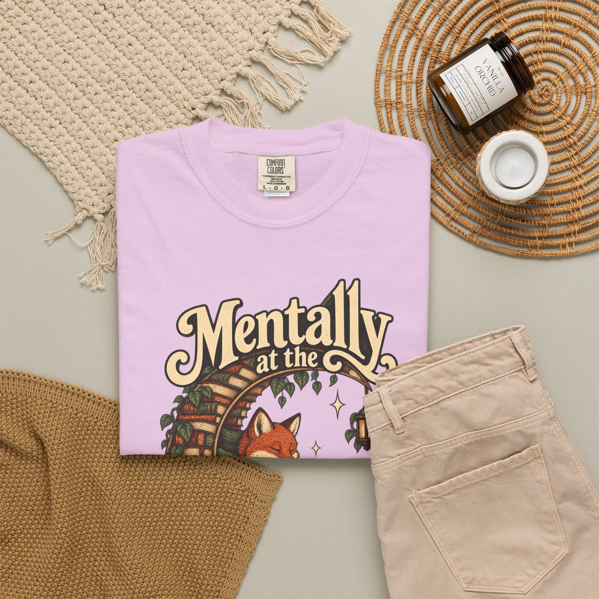 Mentally at the Bookstore — Garment-Dyed Tee