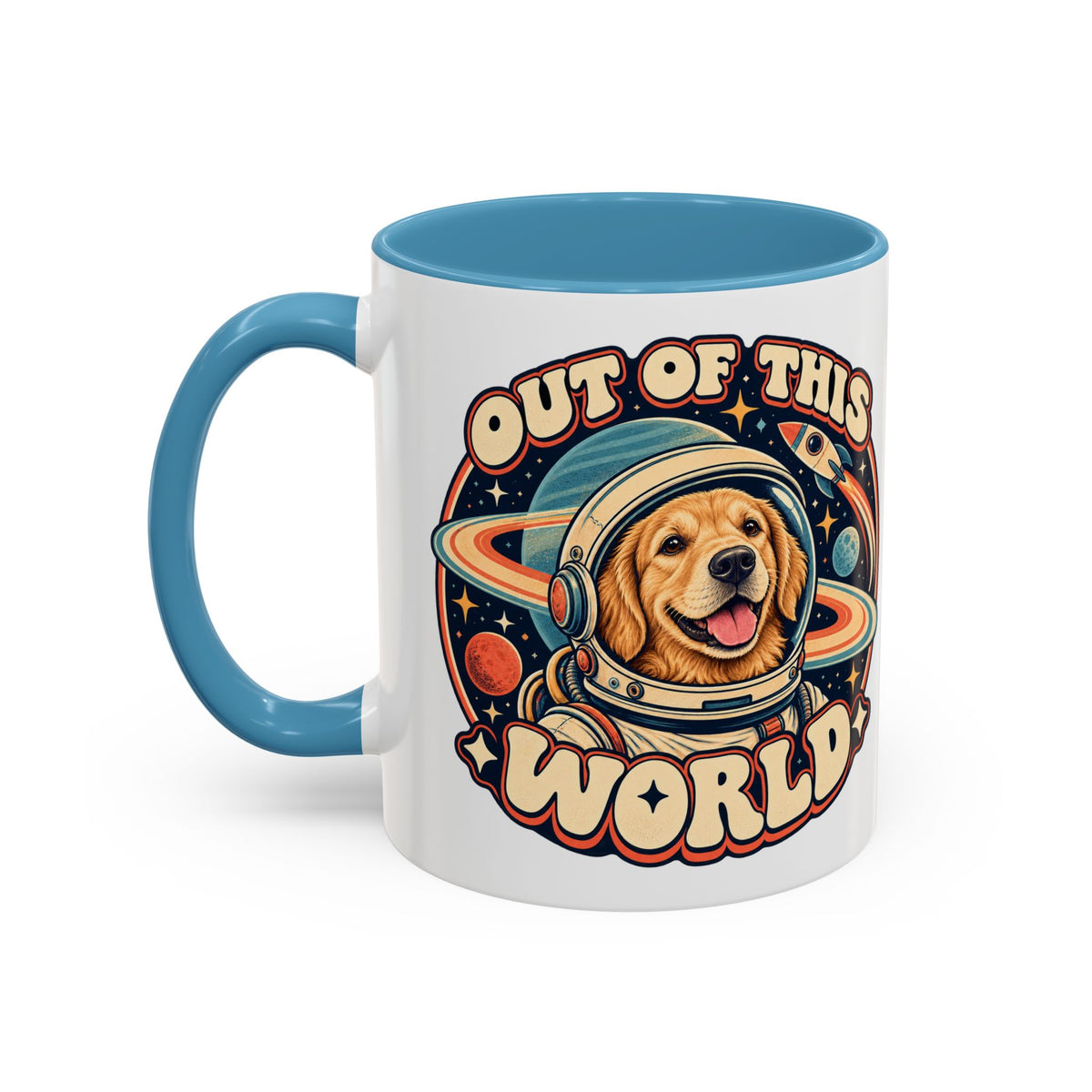 Space Cadet — Custom Pet Portrait Accent Mug