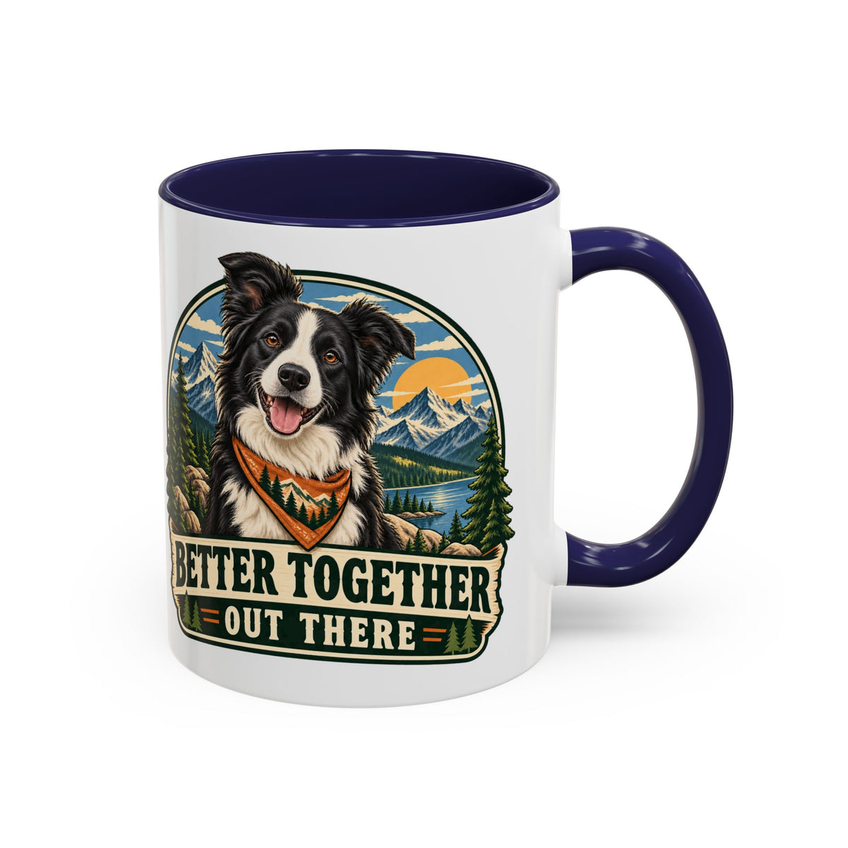 Adventure Buddy — Custom Pet Portrait Accent Mug