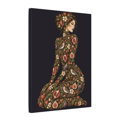 Wild Orchard Muse — Matte Stretched Canvas