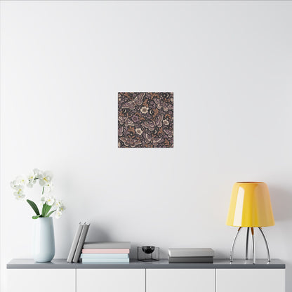 Velvet Wings Pattern — Matte Stretched Canvas