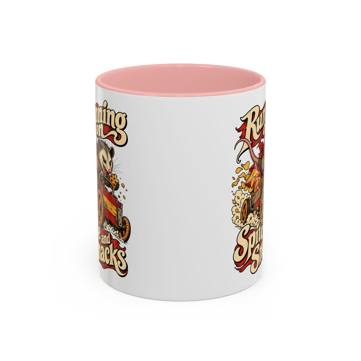 Running on Spite and Snacks — Accent Mug