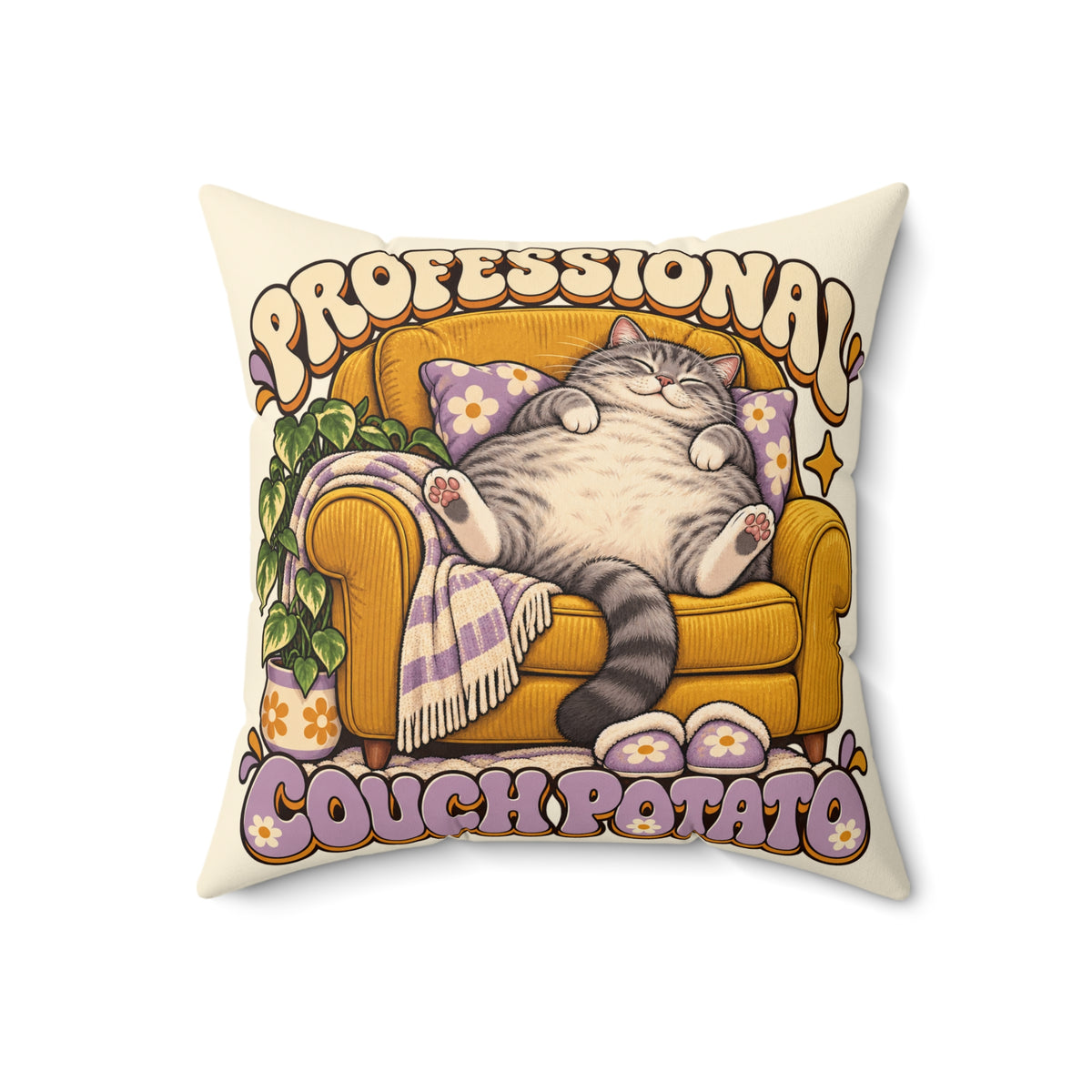 Couch Potato — Custom Pet Portrait Portrait Pillow