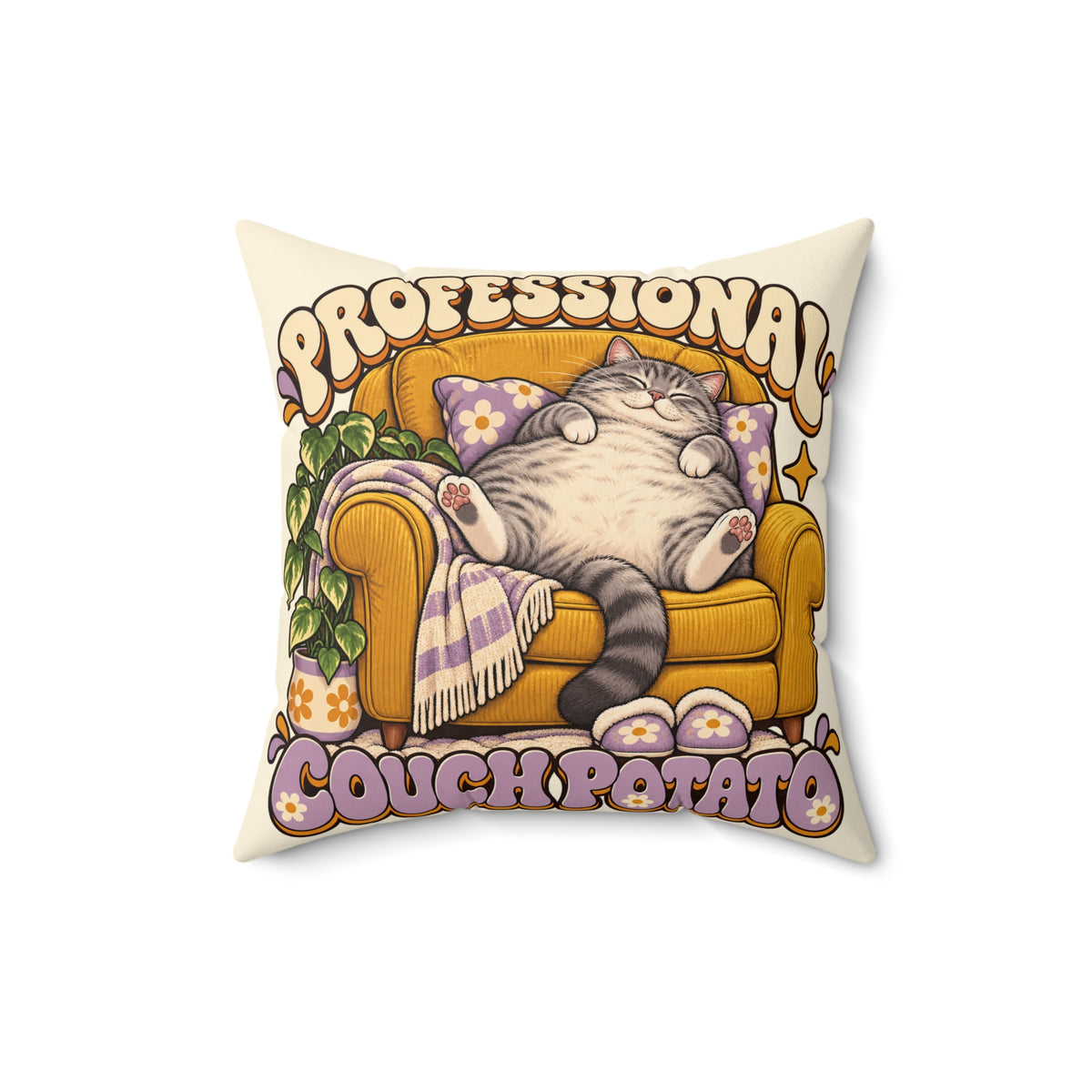 Couch Potato — Custom Pet Portrait Portrait Pillow