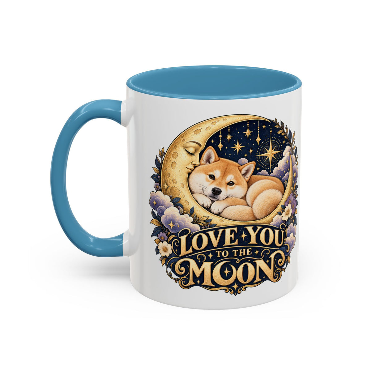 Love You to the Moon — Custom Pet Portrait Accent Mug