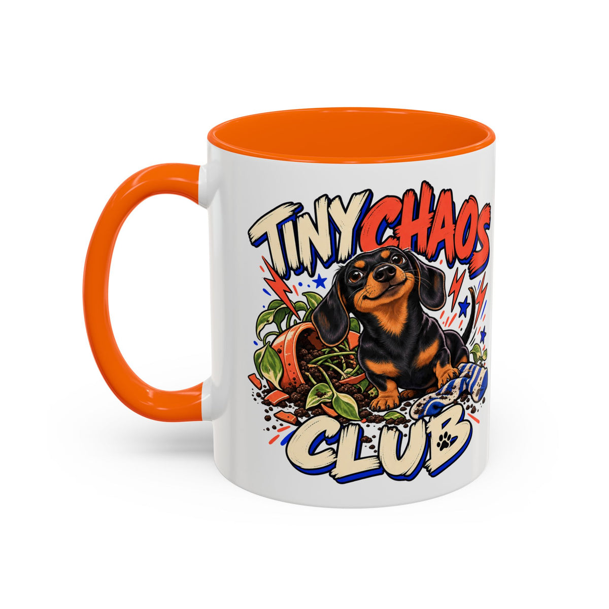 Tiny Chaos Club — Custom Pet Portrait Accent Mug