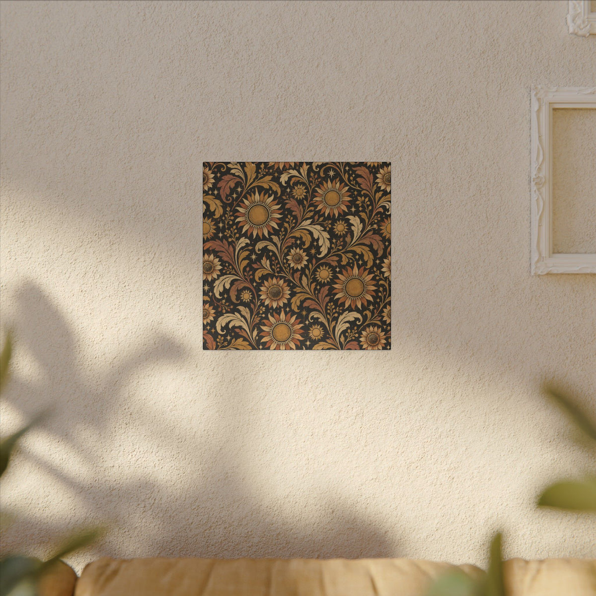 Solar Scroll Pattern — Matte Stretched Canvas