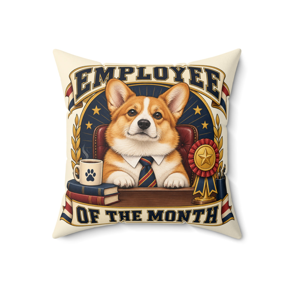 Employee of the Month — Custom Pet Portrait Portrait Pillow