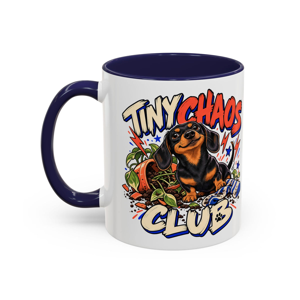 Tiny Chaos Club — Custom Pet Portrait Accent Mug