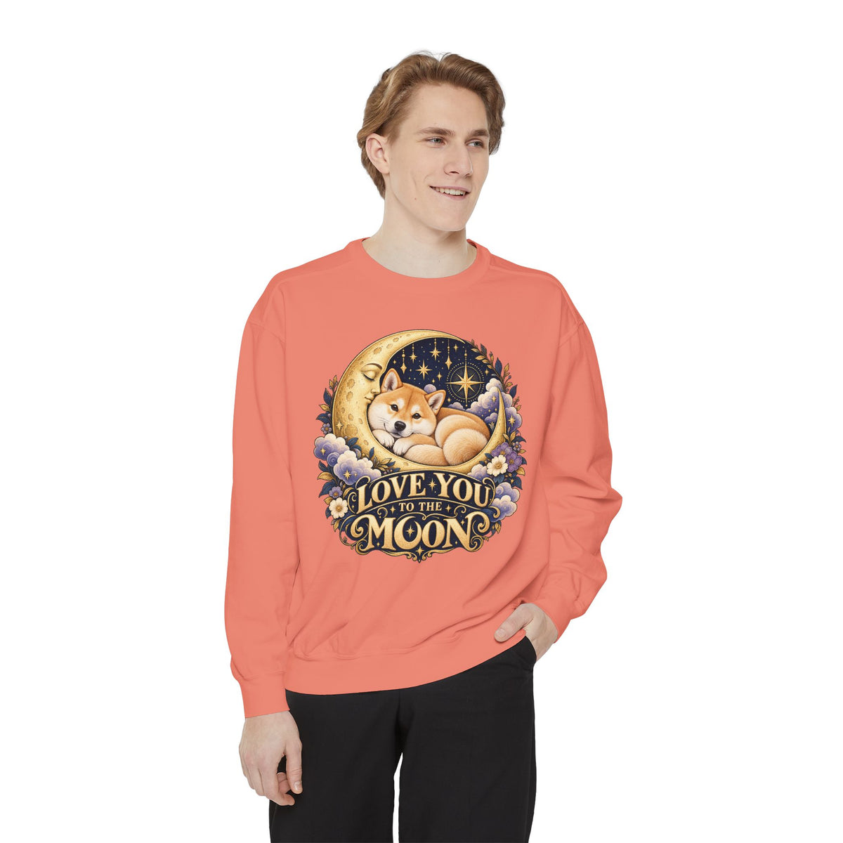 Love You to the Moon — Custom Pet Portrait Crewneck
