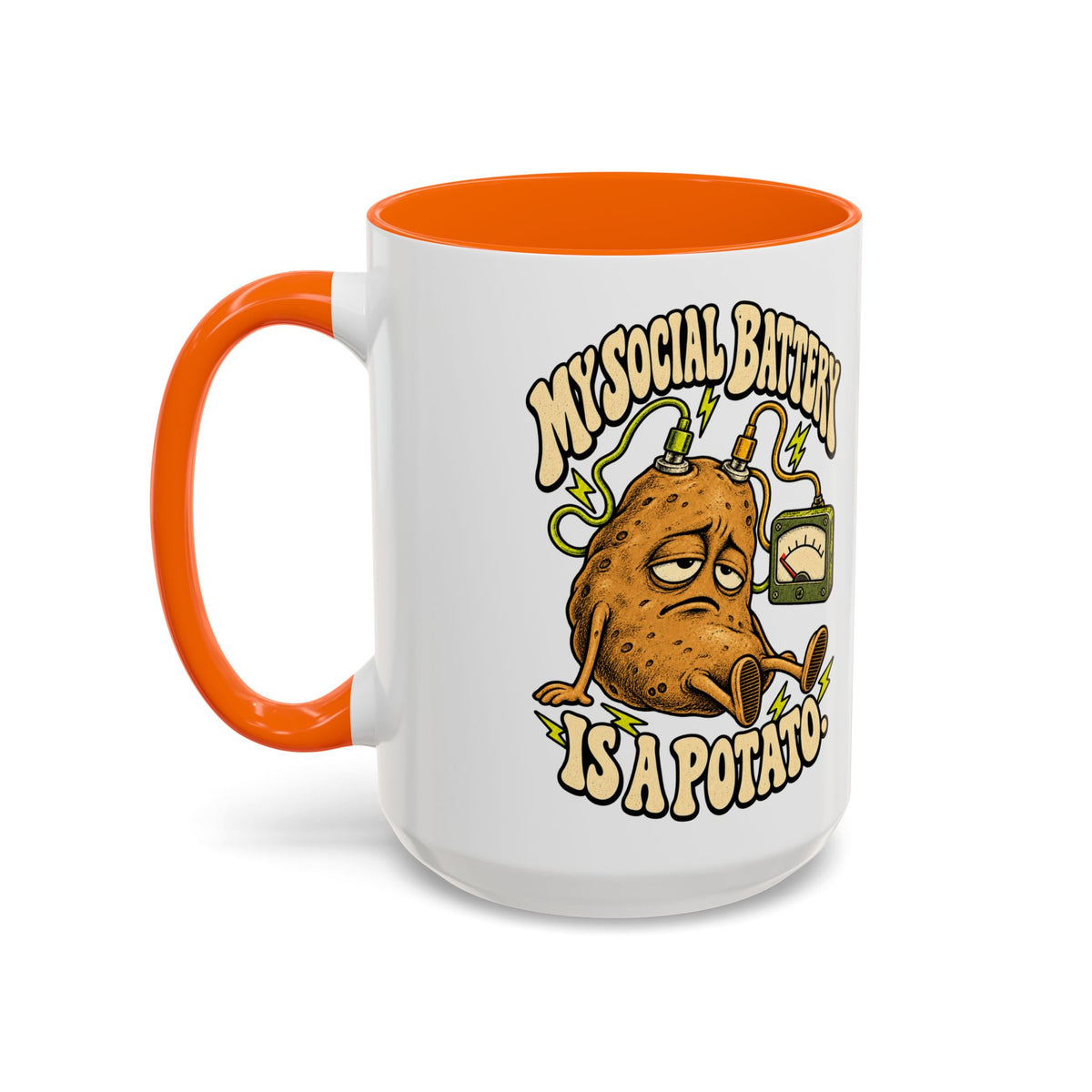 My Social Battery Is a Potato — Accent Mug