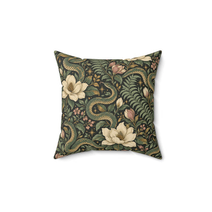 Serpent Magnolia Pattern — Accent Pillow