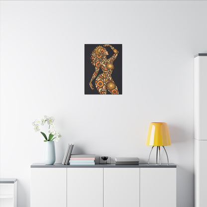 Solar Scroll Reverie — Matte Stretched Canvas