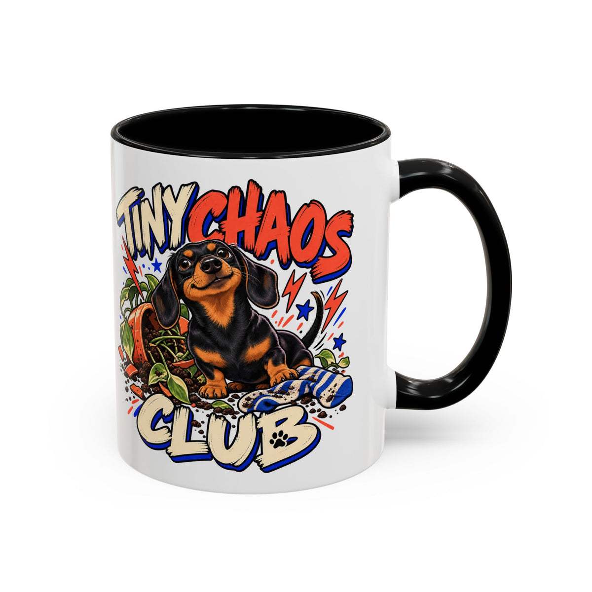 Tiny Chaos Club — Custom Pet Portrait Accent Mug