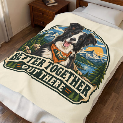 Adventure Buddy — Custom Pet Portrait Plush Blanket
