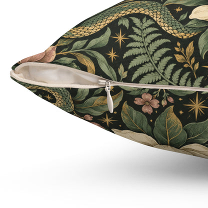 Serpent Magnolia Pattern — Accent Pillow