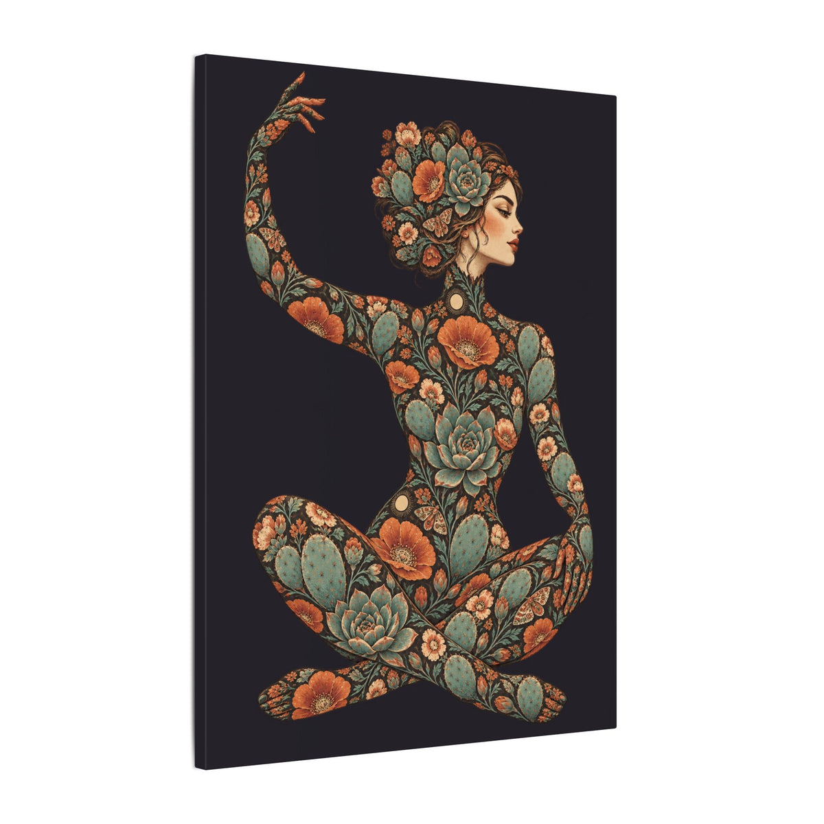 Desert Afterglow Muse — Matte Stretched Canvas