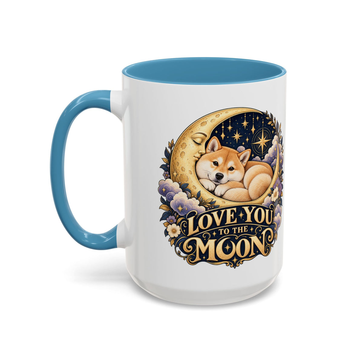 Love You to the Moon — Custom Pet Portrait Accent Mug