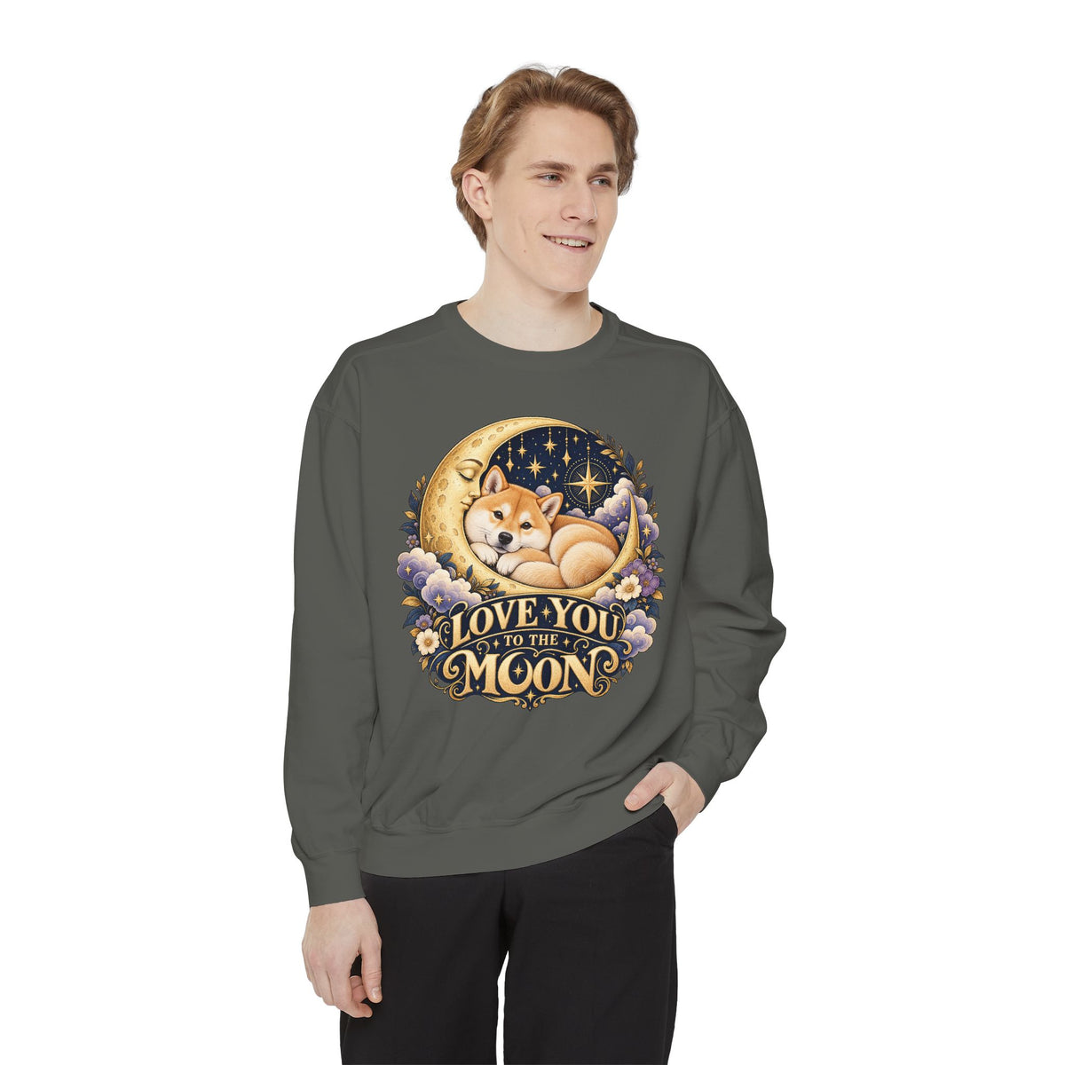 Love You to the Moon — Custom Pet Portrait Crewneck