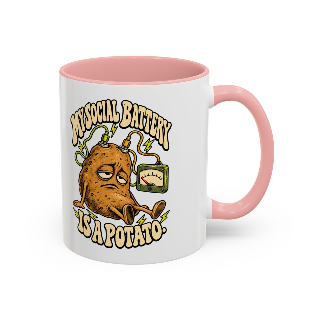 My Social Battery Is a Potato — Accent Mug