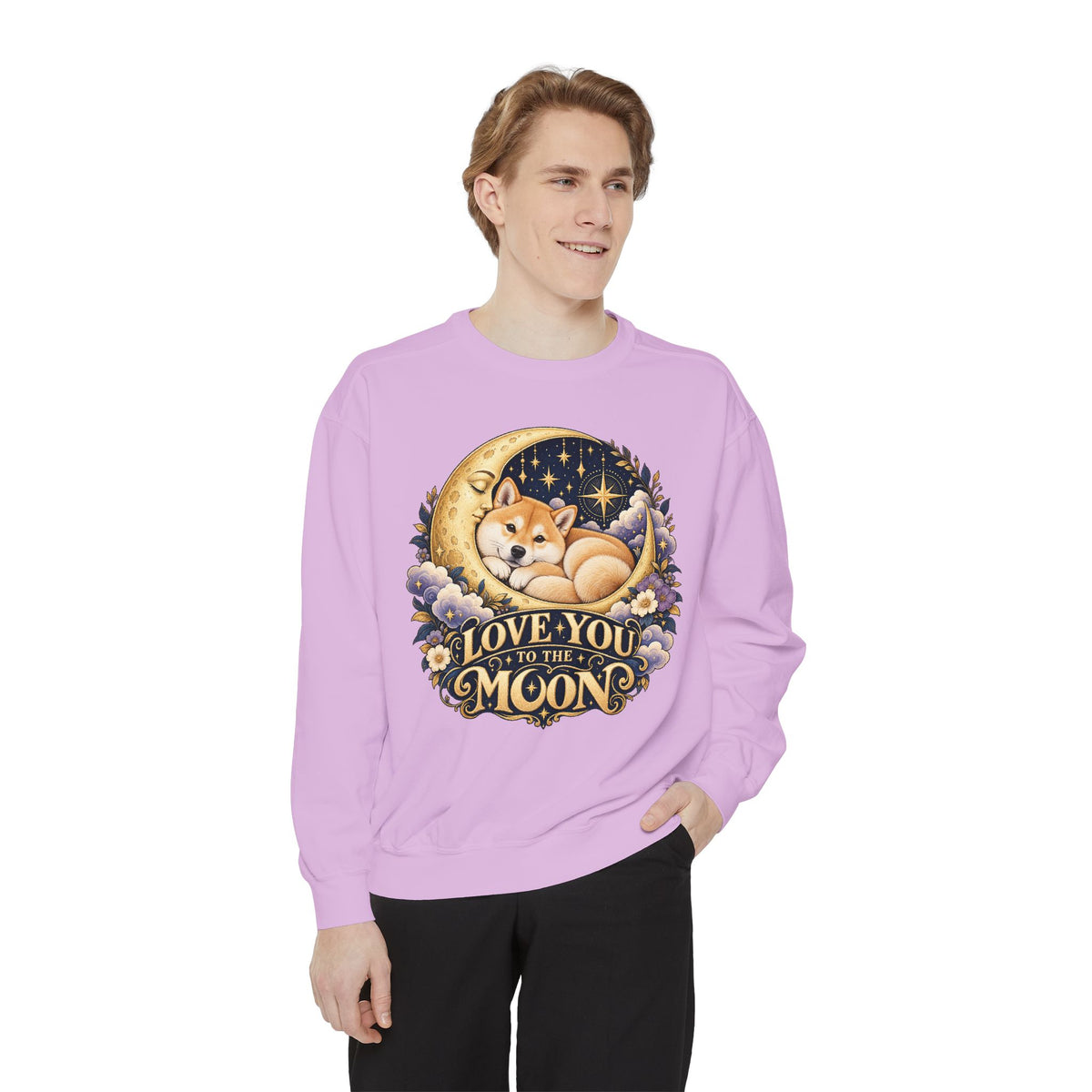 Love You to the Moon — Custom Pet Portrait Crewneck