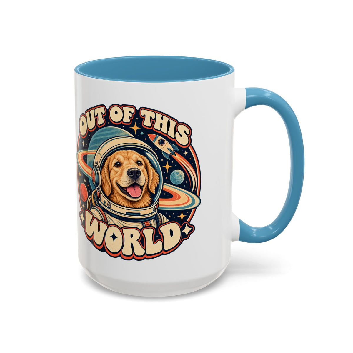 Space Cadet — Custom Pet Portrait Accent Mug