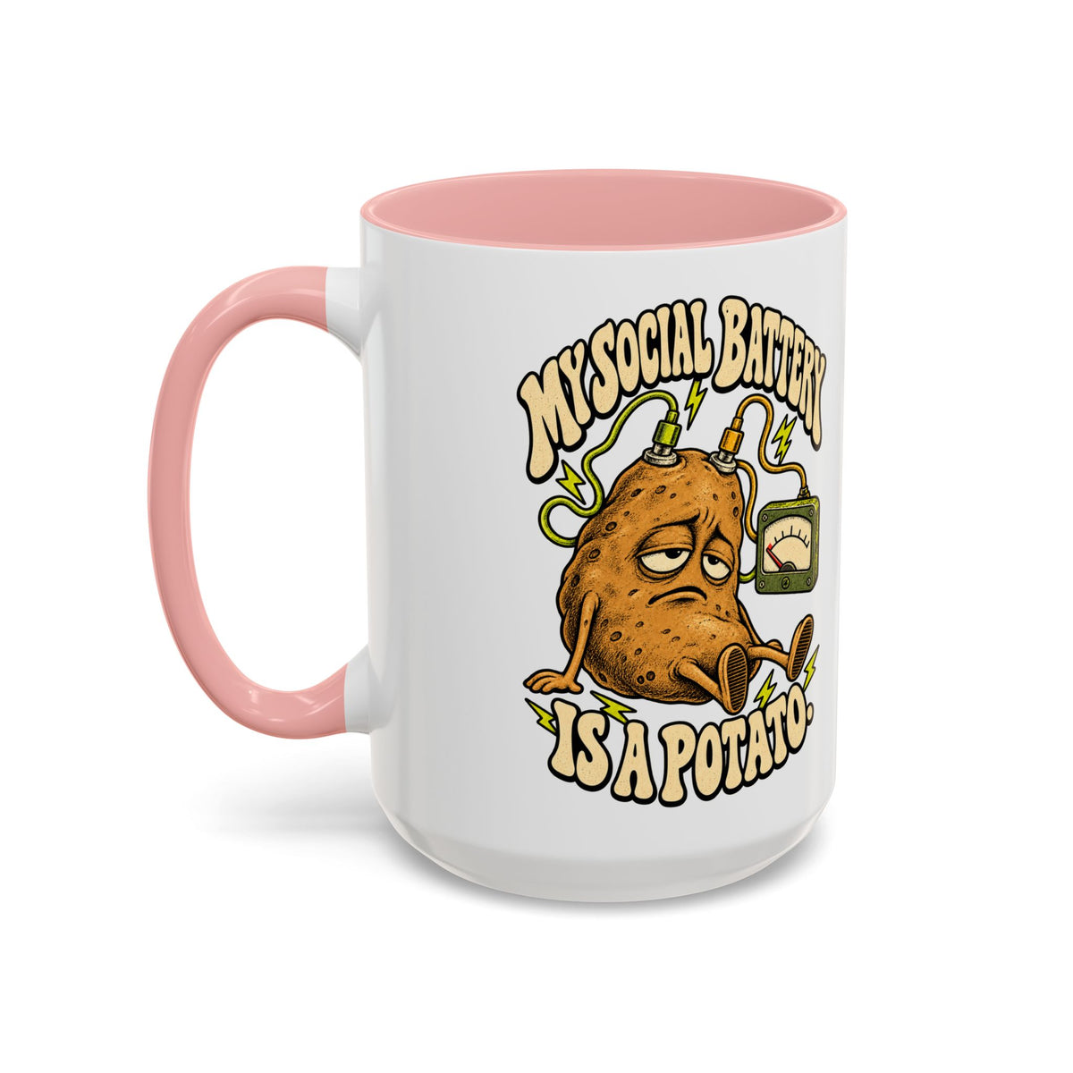 My Social Battery Is a Potato — Accent Mug